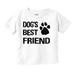 Dogs Mans Best Friend Cute Toddler Boy Girl T Shirt Infant Toddler Brisco Brands 12M