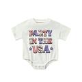 Jkerther Infant Baby Boys Girls 4th of July Outfit My 1st 4th of July Romper Sweatshirt Bodysuit Fourth of July Outfit