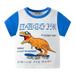 ZRBYWB Toddler Kids Baby Boy Girl Clothes Summer Cartoon Dinosaur Short Sleeve Crew Neck T Shirts Tops Tee Clothes For Children Outfits Summer Tops