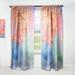 DESIGN ART Designart Blue Luxury Abstract Fluid Art XIX Modern Curtain Panels 52 in. wide x 120 in. high - 1 Panel