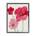 Stupell Romantic Red Poppies Trio Botanical & Floral Painting Black Framed Art Print Wall Art