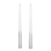 2Pcs LED Taper Candles Battery Powered Electric Flickering Flameless Fake Candles Sticks Decorative Candlesticks for Festival Wedding Birthday Party[Half Spray Silver]