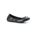 Wide Width Women's Sunnyside II Flat by White Mountain in Black Smooth (Size 8 W)