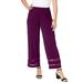 Plus Size Women's Knit Illusion Pant by Jessica London in Dark Berry (Size M)