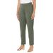 Plus Size Women's Liz&Me® Slim Leg Ponte Knit Pant by Liz&Me in Olive Green (Size 6X)