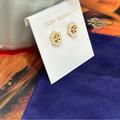 Tory Burch Jewelry | (New+Tag) Tory Burch Earrings Gold Studs (Dustbag+Plastic) | Color: Gold | Size: 10mm Stud