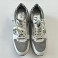 Michael Kors Shoes | Michael Kors Tennis Shoes Platinum/White | Color: White | Size: 8