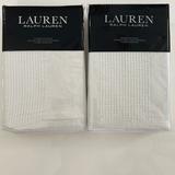 Ralph Lauren Bedding | New Ralph Lauren Texture Stripe White European Sham Set Of 2. $270 | Color: White | Size: European