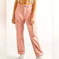 Free People Pants & Jumpsuits | Free People One Teaspoon Buttonfly Cargo Motion Jeans Plus Size 34 Nwt Peach | Color: Orange/Pink | Size: 34