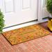 Red Barrel Studio® Filemn Non-Slip Door Mat 36.0 H x 24.0 W x 0.6 D in whiteCoir, Rubber in Green;red;beige;yellow | 24" W x 36" L | Wayfair