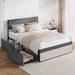 Latitude Run® Gilead 42.5" Bed Frame Metal in Gray | 42.5 H x 55.1 W x 78 D in | Wayfair 9F4044DDA0004AE696F3EB0F7DBF5D2C