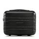 WITTCHEN Adventure Line Moderner Beauty Case aus Polycarbonat Horizontalen Streifenmuster Kosmetikkofer 13L Schwarz