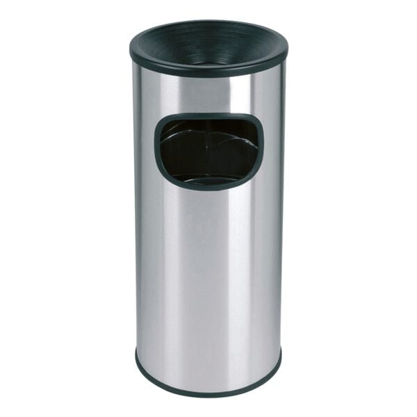 cookmax Standascher mit Abfalleimer Edelstahl matt 30 Liter silber, 25x65x25 cm