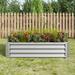 Outdoor Galvanized Metal Raised Garden Bed Kit - 4 x 2 x 1 ft