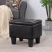 3 Pcs Large Storage Ottoman Bench Set, Combination Ottoman, Tufted Ottoman Linen Bench for Living Room, Hallway, Bedroom