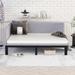 Upholstered Daybed, Sofa Bed Frame Full Size Linen, Gray