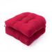 Fule Pillow Solid Indoor/Outdoor Wicker Patio Seat Cushions Plush Fiber Fill Weather and Fade Resistant 2 Count Red Round Corner 19 x19