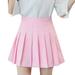 knqrhpse Skirts for Women Dresses Women s Fashion High Waist Pleated Mini Skirt Slim Waist Casual Tennis Skirt Pink Dress Womens Dresses Pink Xl