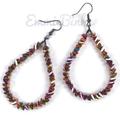 Free People Jewelry | New Fp Oil Slick Holographic Beaded Teardrop Dangle Earrings | Color: Pink/Purple | Size: Os