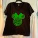 Disney Tops | Disney Minnie Mouse Shamrock V-Neck Shirt | Color: Black/Green | Size: Xl