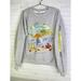 Disney Tops | Disney Parks World Gray Graphic Print Pullover Sweatshirt Top Womens Size M | Color: Gray | Size: M