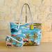 Coach Bags | Coach Hawaiian Palm Tree City Tote Handbag&Wallet Nwt Authentic | Color: Blue/White | Size: Os