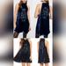 Free People Dresses | Free People Blue Velvet Halter Flair Flowy Swing Sequin Dress Mini New Small Xs | Color: Blue/Silver | Size: Xs