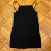 Zara Dresses | Black A-Line Zara Dress With Square Necklace And Drop Back | Color: Black | Size: S