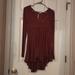 Free People Dresses | Free People Extra Small Red Long Sleeve Dress | Color: Red | Size: Xs