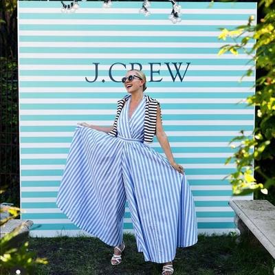 J. Crew Pants & Jumpsuits | J.Crew Size 2 Striped Jumpsuit As Seen On Blair Eadie | Color: Blue/White | Size: 2