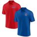 Men's Fanatics Branded Royal/Red Chicago Cubs Dueling Logos Polo Combo Set