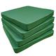 DURAFOAM Set of 4 Garden Chair Cushions with Ties Anti Slip Bottom Indoor Outdoor Seat Pads Patio Dining Chair - Tie on Straps - Garden Seating 40 x 40cm (Green)