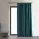 HPD Half Price Drapes Signature Blackout Velvet Curtains 84 Inches Long Extra Wide Heat & Full Light Blocking Blackout Curtain for Bedroom and Living Room (1 Panel), 100W x 84L, Everglade Teal