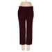 Ann Taylor LOFT Dress Pants - Mid/Reg Rise: Burgundy Bottoms - Women's Size 4 Petite