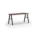 HON Mod A-Leg Desk Wood/Metal in Brown/Gray | 29.23 H x 60 W x 24 D in | Wayfair HLPL6024JA1ALEGBLK