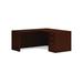 HON Mod L-Desk w/ Single Pedestal Wood/Metal in Black/Brown | 29 H x 60 W x 66 D in | Wayfair HLPL6066LDESK1BBFTM1