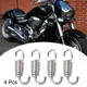 Motoforti-Ressort de tuyau d'accès au silencieux pour moto universel acier inoxydable ton argent