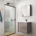 Ebern Designs 24" Sonik Wall Mounted Single Bathroom Vanity w/ Single Hole Ceramic Vanity Top Ceramic | 22.6 H x 24 W x 18.5 D in | Wayfair