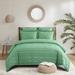 Dakota Fields Cleobury 100% Cotton Percale Duvet Cover Set Cotton Percale in Green | Twin Duvet Cover + 2 Standard Pillowcases | Wayfair