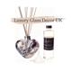 Luxury Reed Diffuser Mouth Blown Glass Heart Grey White Frosted