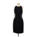 Michael Kors Casual Dress - Sheath Crew Neck Sleeveless: Black Print Dresses - Women's Size 6