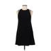 Olivaceous Casual Dress - A-Line Crew Neck Sleeveless: Black Solid Dresses - Women's Size Medium