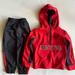 Nike Matching Sets | 2t-3t Nike Sweatshirt And Pant Set, Red And Black | Color: Black/Red | Size: 3tb