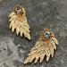 Anthropologie Jewelry | Good Luck Gold Angel Wings Earrings | Color: Gold | Size: Os