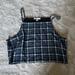 American Eagle Outfitters Tops | American Eagle Women’s Plaid Crop Top | Color: Blue | Size: S