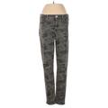 Hudson Jeans Jeans - Mid/Reg Rise Skinny Leg Denim: Green Bottoms - Women's Size 27 - Dark Wash