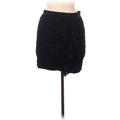Rebecca Taylor Casual Bodycon Skirt Mini: Black Print Bottoms - Women's Size Medium