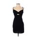 B. Darlin Cocktail Dress - Mini: Black Solid Dresses - Women's Size 5