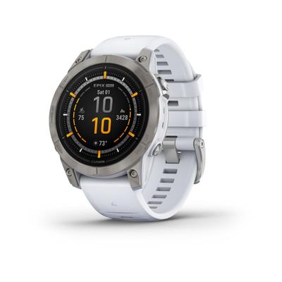 Garmin Epix Pro Gen 2 - Sapphire Edition Watches 47mm Titanium w/ Whitestone Band 010-02803-20