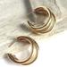 Anthropologie Jewelry | New! Gold Triple Hoop Earrings | Color: Gold | Size: Os